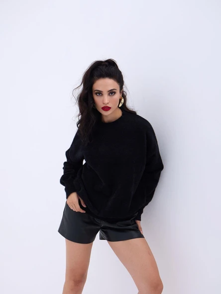 42331 FAME TRİKO SIFIR YAKA SALAŞ KAZAK - Resim 3