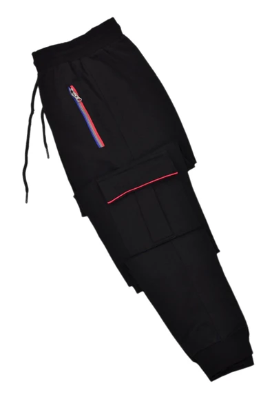 Kadın Kargo Cepli Manşetli Tek Eşofman Altı BGL-ST04769 - Resim 4