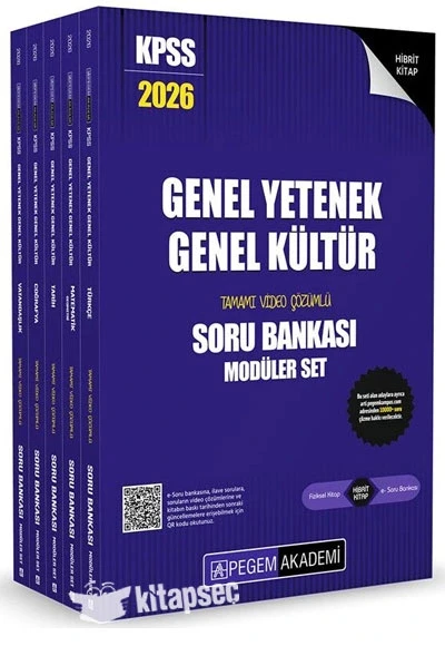Pegem 2026 Kpss Gy Gk Modüler 5 li Soru Bankası Seti ürün görseli 1