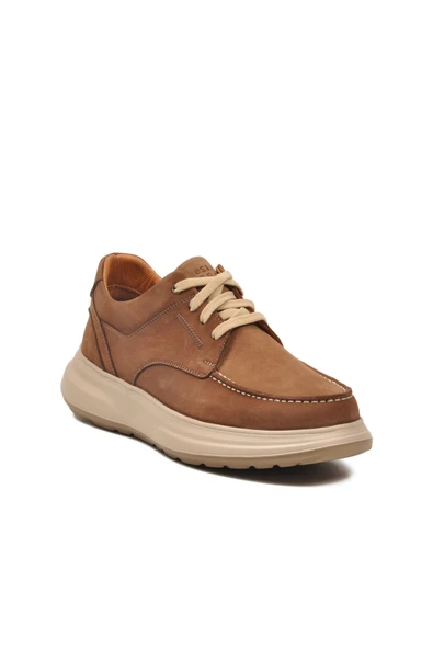 Dr.Flexer Kahve Nubuk Hakiki Deri Ortopedik Erkek Casual Ayakkabı 255220 M - Resim 3