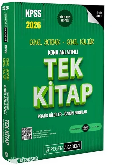Pegem 2026 Kpss Gy Gk Konu Anlatımlı Tek Kitap ürün görseli 1