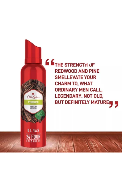 Old Spice Timber Erkek Deodorant Vücut Spreyi 140ML - Resim 4