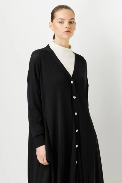 3669 GHİSA ŞİFONLU TRİKO HIRKA - Resim 9