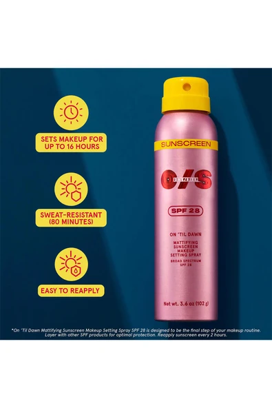 One Size On Til Dawn SPF 28 Matlaştırıcı Makyaj Sabitleyici Sprey 30GR - Resim 3
