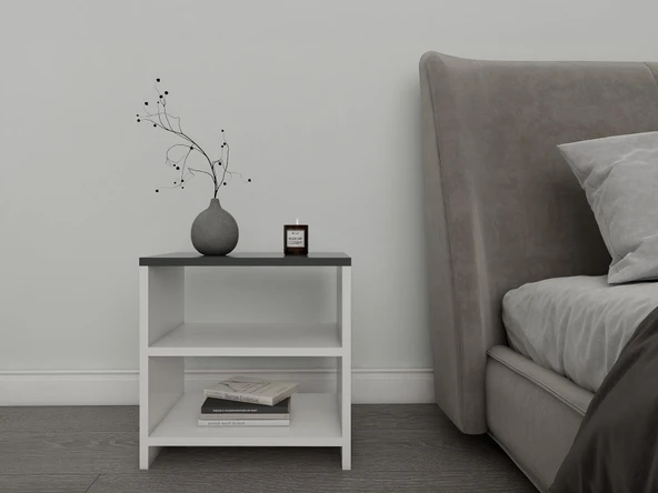 Mars Komodin Koyu Gri-Beyaz ürün görseli 1