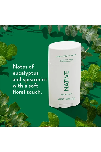 Native Eucalyptus & Mint Alüminyumsuz Stick Deodorant 75GR - Resim 4