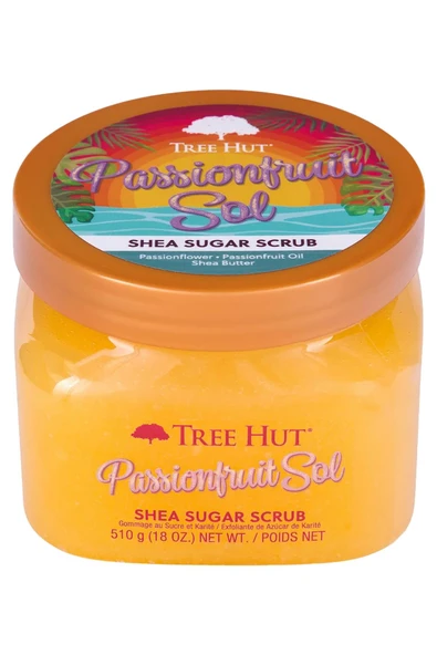 Tree Hut Passionfruit Sol Shea Sugar Scrub Vücut Peelingi 510GR - Resim 3