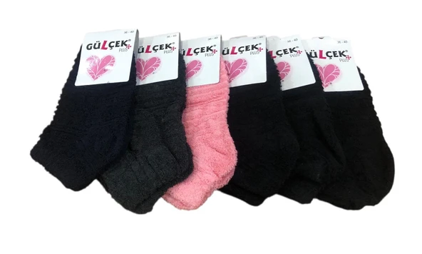 6 Lı Gülçek Kadın Kışlık Havlu Patik Çorap 36-40 No ürün görseli