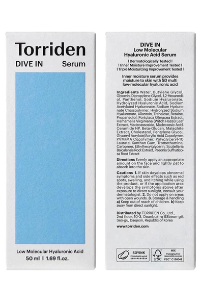 Torriden Dive In Düşük Moleküler Hyaluronik Asit Nemlendirici Serum 50ML - Resim 2
