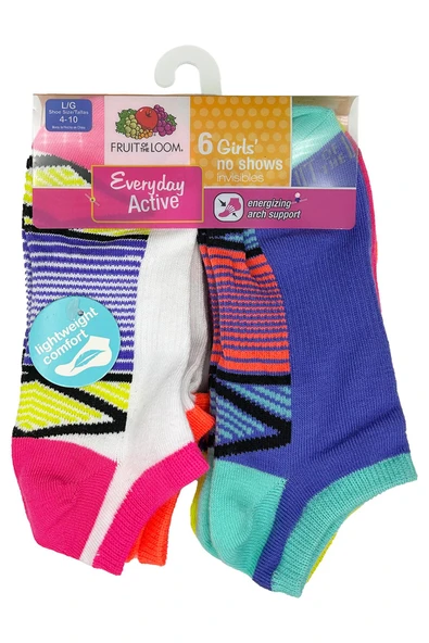 Fruit Of The Loom Girls No Shows Invisible Çorap 6lı Paket (L) ürün görseli