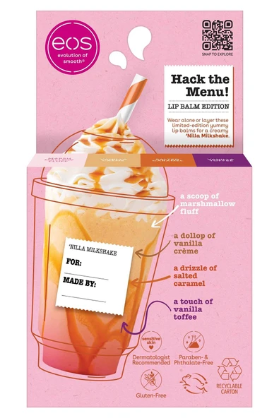 EOS Lip Balm 'Nilla Milkshake Dudak Balsamı Çeşit Paketi 4 Adet - Resim 2