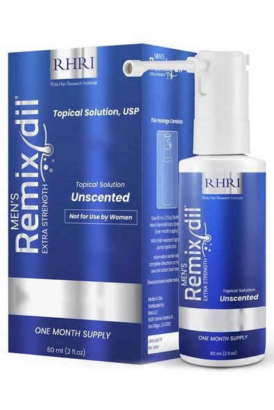 RHRI Men's Remixidil Unscented Topical Solution 1 Aylık 60ML ürün görseli 1