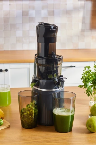 Fresh Press Slow Juicer Yavaş Sıkım Katı Meyve Sıkacağı Antrasit ürün görseli