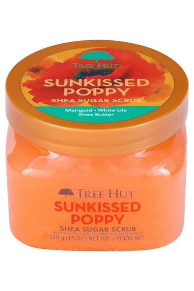 Tree Hut Sunkissed Poppy Shea Sugar Scrub Vücut Peelingi 510GR - Resim 3