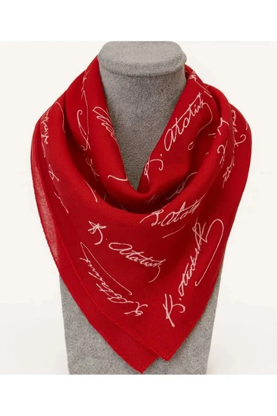 Kırmızı Ay Yıldız Türk Bayrağı Temalı Pamuk Kumaş Fular - Bandana - 23 Nisan, 29 Ekim, 19 Mayıs ürün görseli