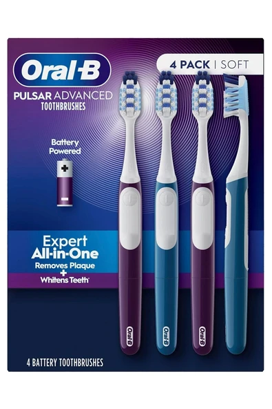 Oral-B Pulsar Titreşimli Yumuşak Diş Fırçası 4lü Paket ürün görseli