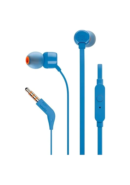 JBL T160 Mikrofonlu Kulak İçi Kulaklık Mavi ürün görseli