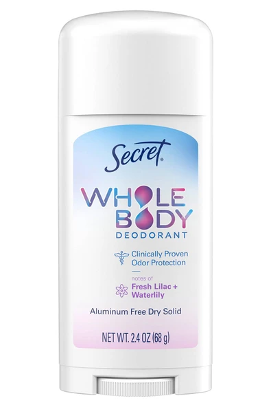 Secret Whole Body Fresh Lilac + Waterlily Alüminyumsuz Tüm Vücut Stick Deodorant 68GR ürün görseli 1