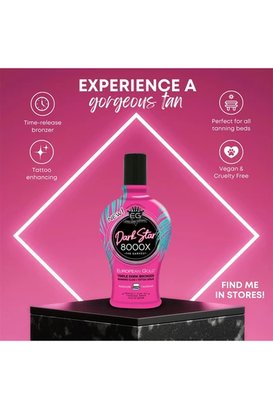 European Gold Dark Star 8000X Solaryum Losyonu 354ML - Resim 4