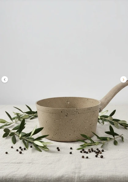 YUNUSOĞLU HOME Granit Derin Sos Tenceresi Yapışmaz, Isıya Dayanıklı, Şık Tasarım 17 cm - Resim 2