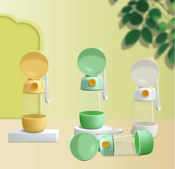 Taşınabilir Evcil Hayvan Mama Hazneli Su Matarası ürün görseli