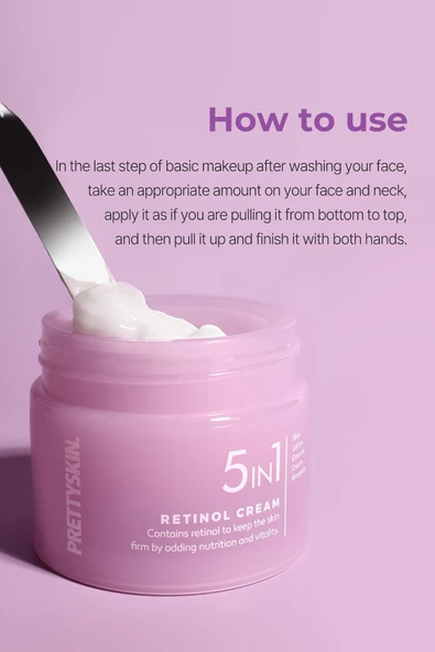 PrettySkin 5in1 Retinol Nemlendirici Yüz Kremi 50ML - Resim 7