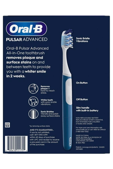 Oral-B Pulsar Titreşimli Yumuşak Diş Fırçası 4lü Paket - Resim 2