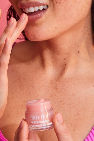Tree Hut Watermelon Gece Boyu Nemlendirici Dudak Maskesi 17GR - Resim 7