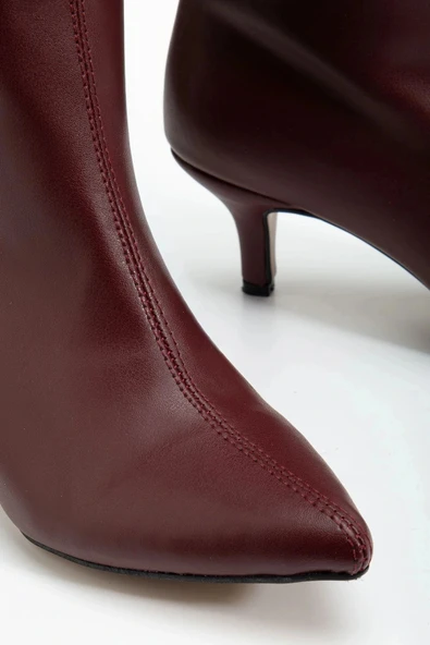 SYT-2025 Bordo Cilt  Günlük Kadın Çizme - Resim 5