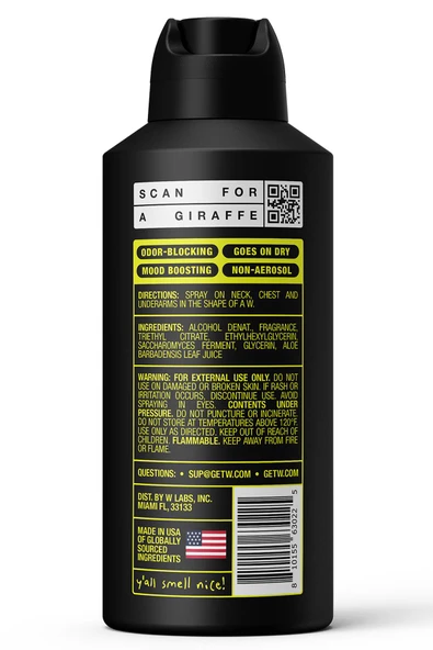 W Labs Deep Woods Sprey Deodorant 100ML - Resim 2