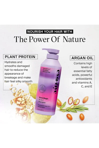 Eva NYC Mane Magic 10-in-1 Elektriklenme Karşıtı Şampuan 1LT - Resim 3