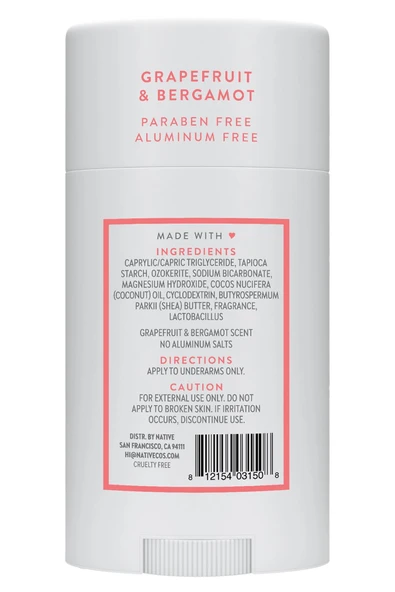 Native Grapefruit & Bergamot Alüminyumsuz Stick Deodorant 75GR - Resim 2