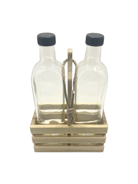 Ahşap Doğal 2Li Set Yağdanlık ve Sosluk Takımı(SET)(IHLAMUR - KAVAK) Ahşap Rengi 10 SET - Resim 4