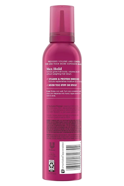 Suave Max Hold No:8 Hacimlendirici Saç Köpüğü 255GR - Resim 2