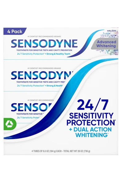 Sensodyne Advanced Whitening Diş Macunu 4lü Paket 4x184GR ürün görseli