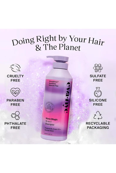 Eva NYC Mane Magic 10-in-1 Elektriklenme Karşıtı Şampuan 1LT - Resim 5