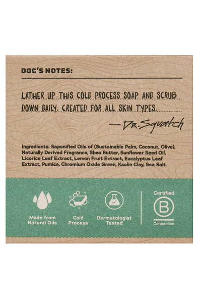 Dr.Squatch Rainforest Rapids Erkek Sabunu 141GR - Resim 3