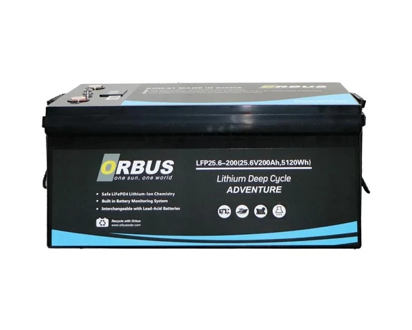 Orbus 200 ah 25.6 V LİFEPo4 Akü ürün görseli
