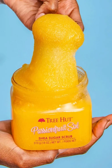 Tree Hut Passionfruit Sol Shea Sugar Scrub Vücut Peelingi 510GR - Resim 7