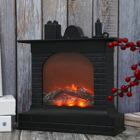 DEKORATİF LED IŞIKLI ŞÖMİNE (USBLİ) - Resim 2