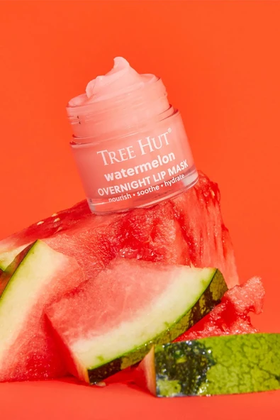 Tree Hut Watermelon Gece Boyu Nemlendirici Dudak Maskesi 17GR - Resim 2
