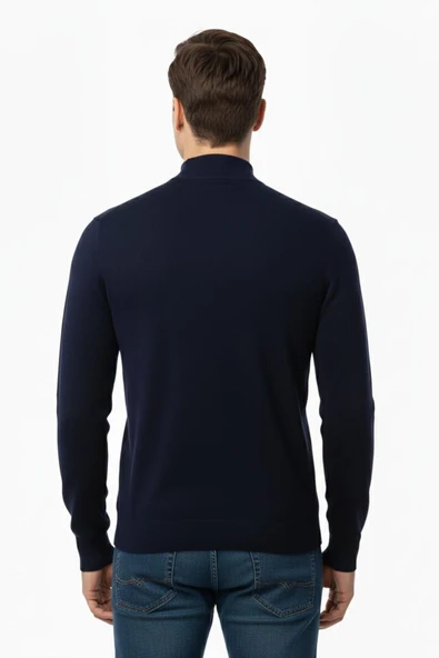 Erkek Yarım Balıkçı Kazak Çelik Örgü Regular Kalıp 4241B BGL-ST04854 - Resim 12