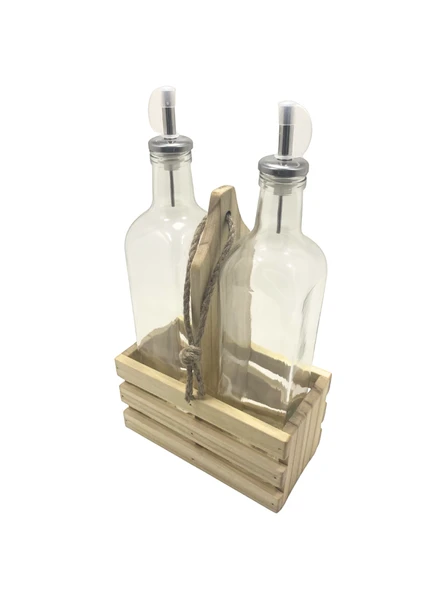 Ahşap Doğal 2Li Set Yağdanlık ve Sosluk Takımı(SET)(IHLAMUR - KAVAK) Ahşap Rengi 10 SET - Resim 3