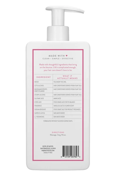 Native Vanilla & Cactus Flower Hacimlendirici Saç Kremi 487ML - Resim 2