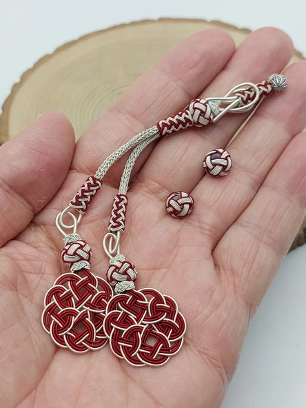 Bakır El İşi Kazaz Püskül İkili & 2 Habbeli Takım (58324) ürün görseli