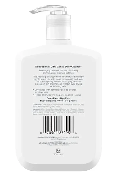 Neutrogena Ultra Gentle Günlük Yüz Temizleme Jeli 354ML - Resim 2