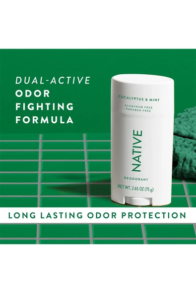 Native Eucalyptus & Mint Alüminyumsuz Stick Deodorant 75GR - Resim 7