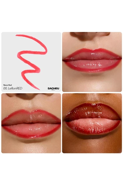 Sacheu Lip Liner Stay-n Soyulabilir Uzun Süre Kalıcı Dudak Çizgisi Belirginleştirici 00 LeftonRED 3.5ML - Resim 2