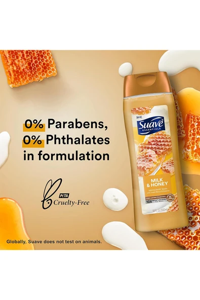 Suave Milk & Honey Duş Jeli 532ML - Resim 4