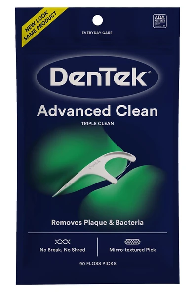 DenTek Advanced Clean Çatal Diş İpi Kürdanlı 90 Adet ürün görseli 1